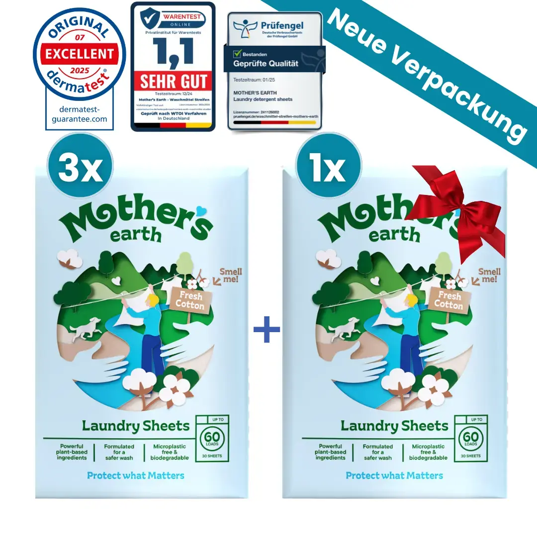 EcoClean™ Waschmittelblätter für kraftvolle Reinigung jeder Textilart
