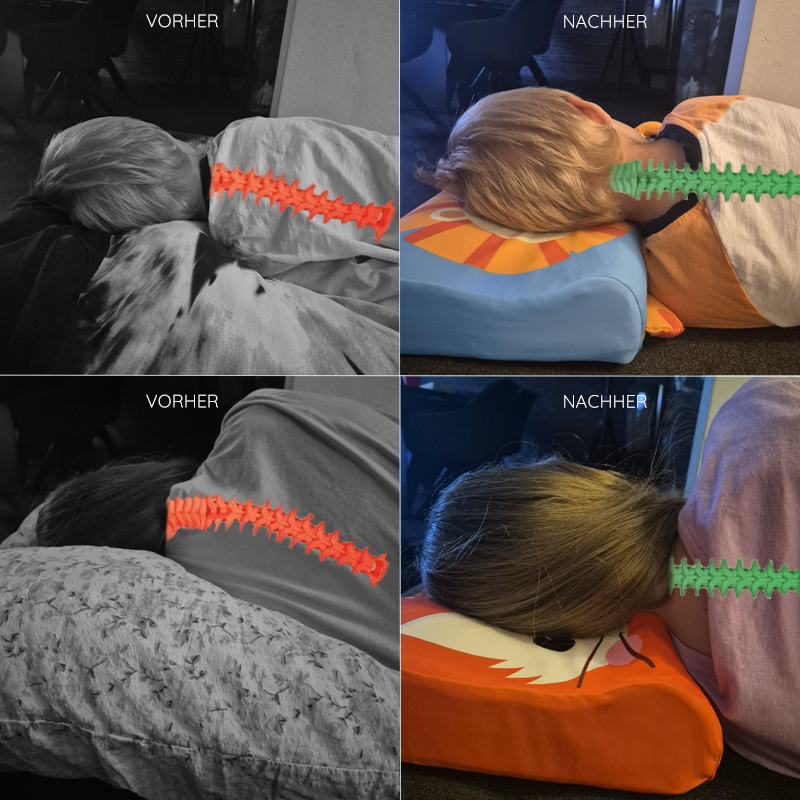 1 + 1 GRATIS | Calmora™ | Beruhigendes Kinderkissen für besseren Schlaf