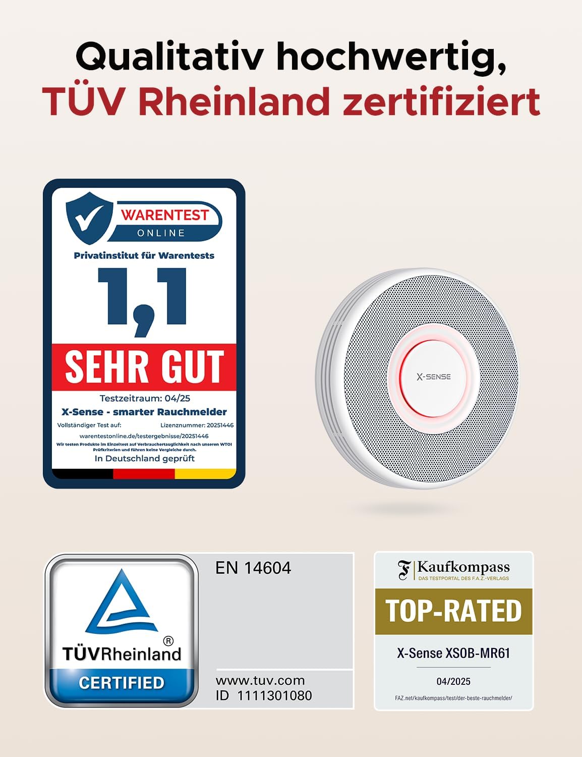 XS0B-MR Vernetzter intelligenter Rauchmelder