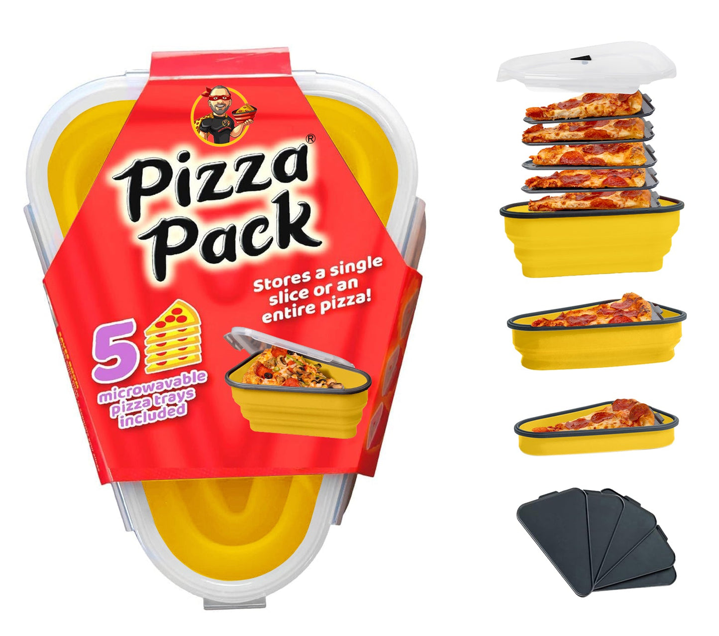 PizzaPack | Platzsparender Pizza-Container für den Kühlschrank