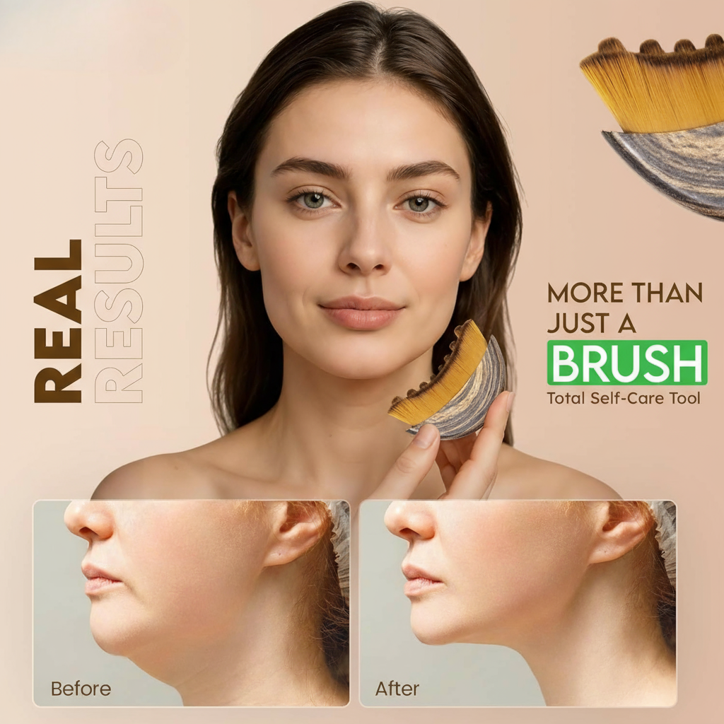 Eteross™ | Lymphatic Contour Face Brush – Natürlich Sculpted, Strahlend & Entspannt