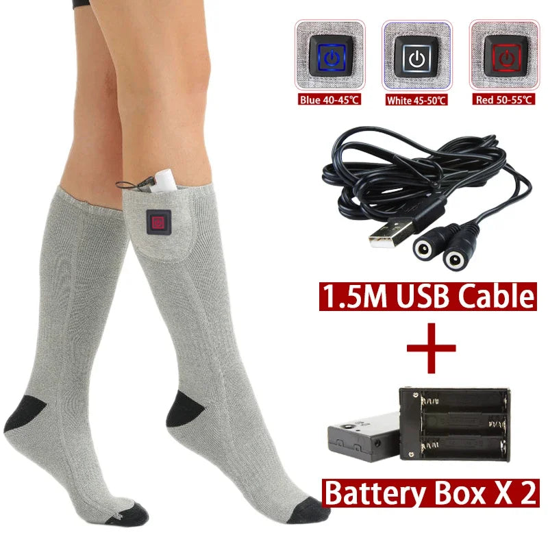 ThermaStep™ | USB Wiederaufladbare Elektrisch Beheizte Socken für den Außenbereich