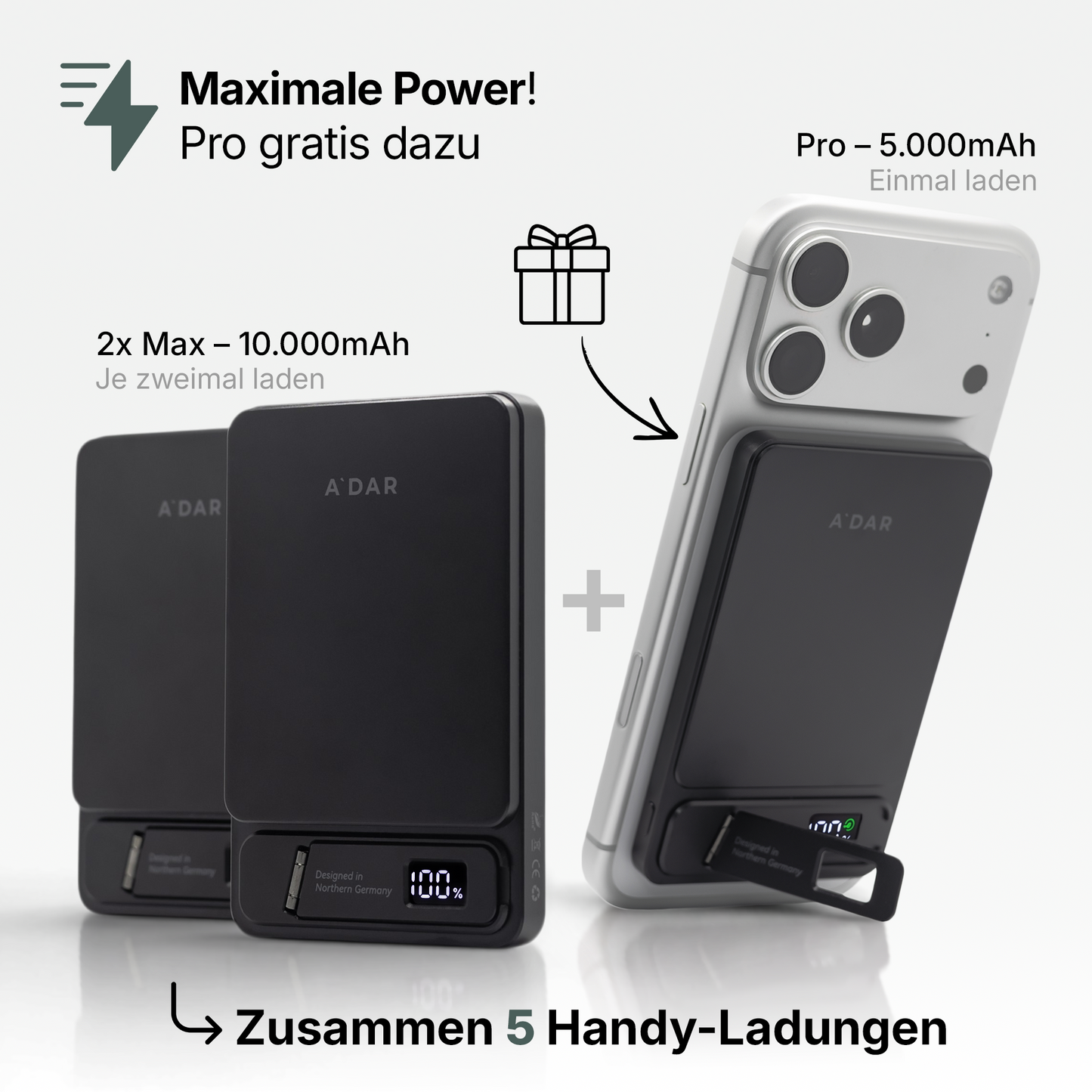 VoltGuard™ Intelligente magnetische Powerbank mit 20-W-Ladeleistung