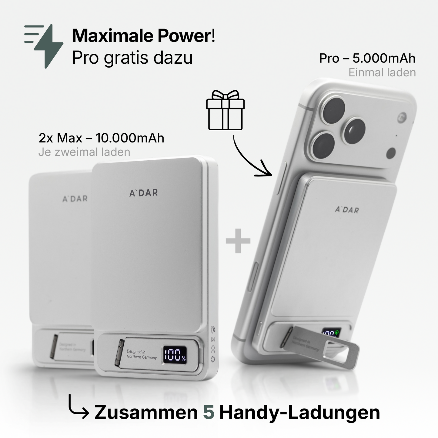 VoltGuard™ Intelligente magnetische Powerbank mit 20-W-Ladeleistung