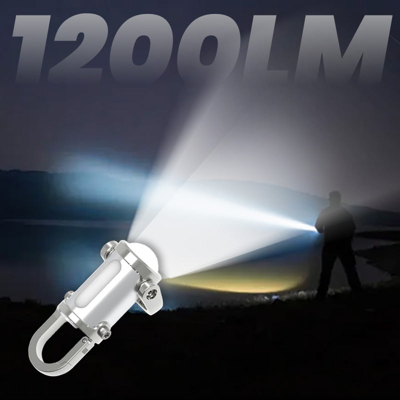 1200 Lumen superhelle Mini-Schlüsselanhänger-Taschenlampe, wasserdicht