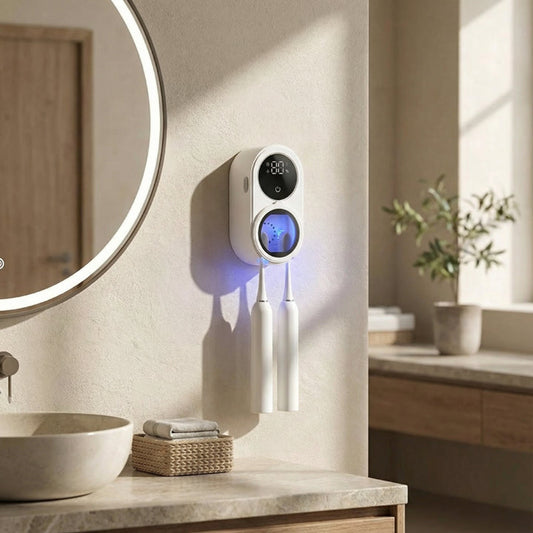 Dualer Zahnbürsten-Sterilisator | Ordnung & Hygiene für Ihr Badezimmer