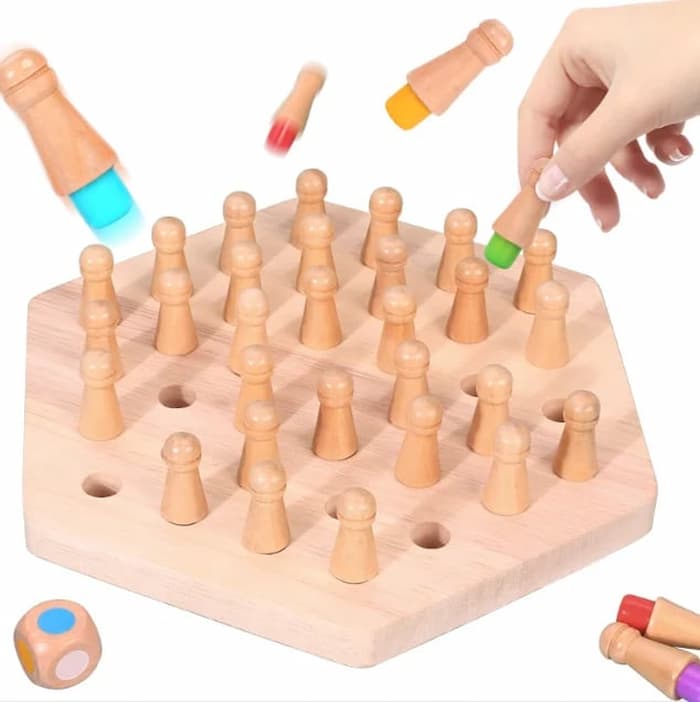 BrainMatch | Holz-Memory-Match-Stick-Schach