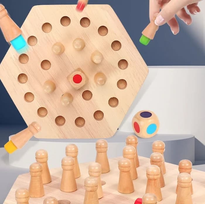 BrainMatch | Holz-Memory-Match-Stick-Schach