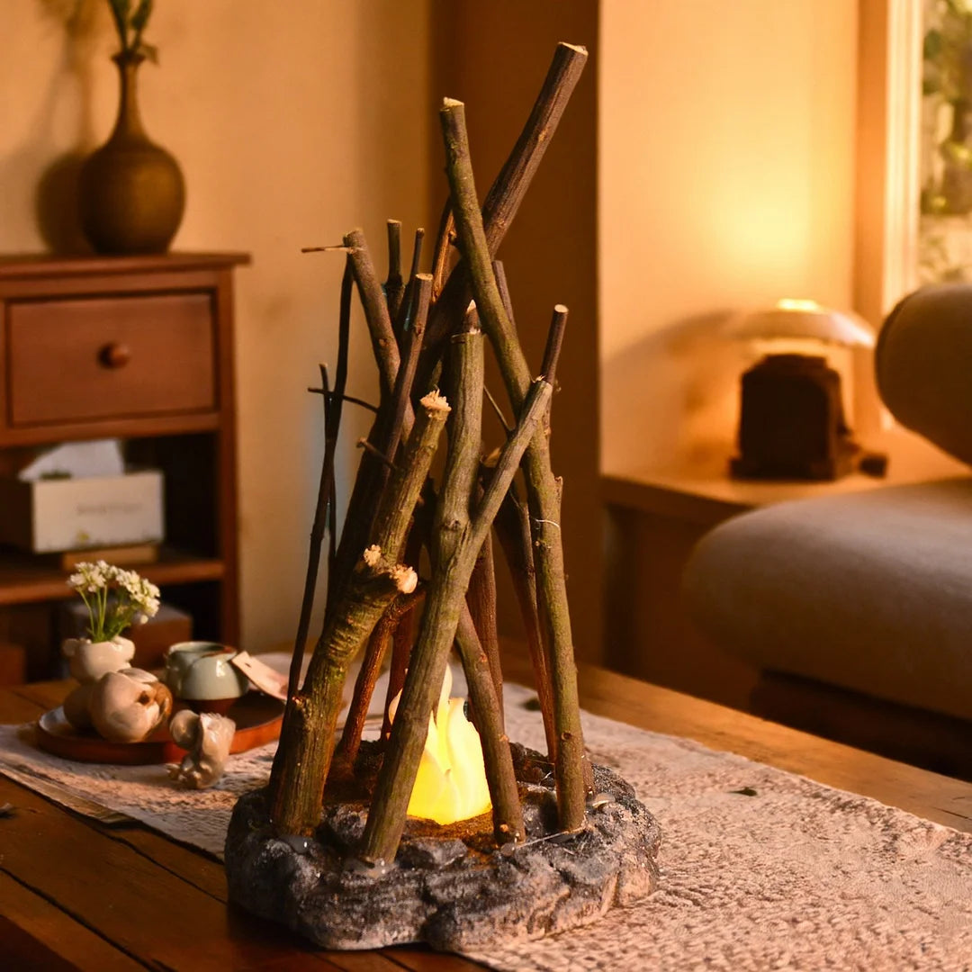 GlowWood™ | Gemütliche rustikale Wärme mit beruhigendem Umgebungslicht