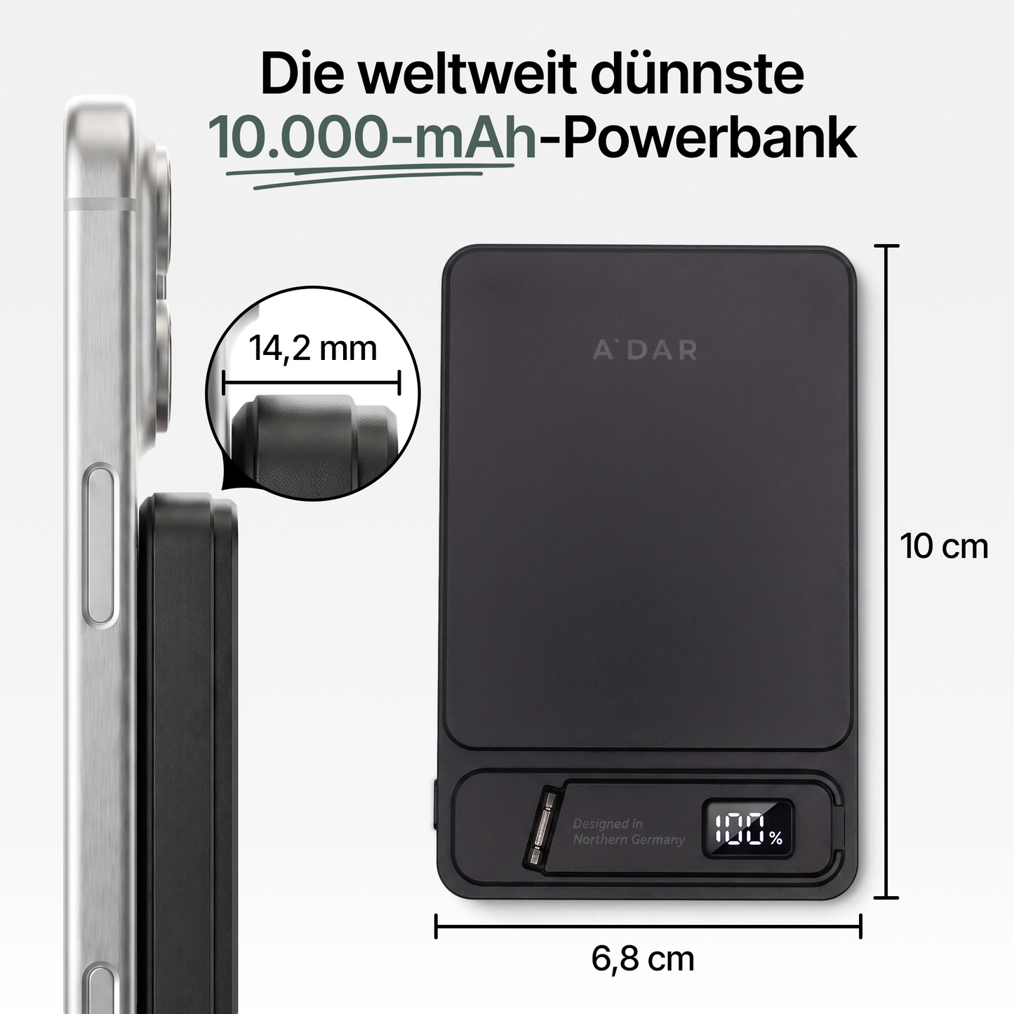 VoltGuard™ Intelligente magnetische Powerbank mit 20-W-Ladeleistung