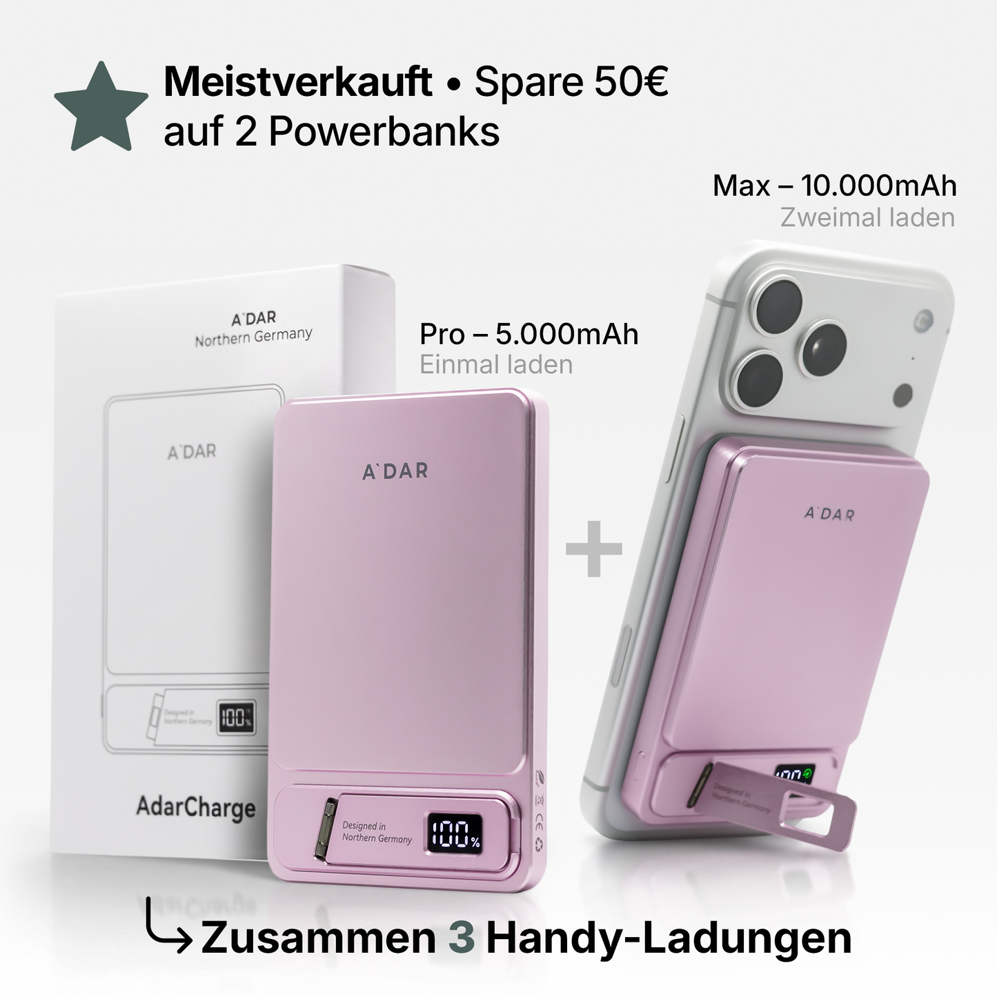 VoltGuard™ Intelligente magnetische Powerbank mit 20-W-Ladeleistung