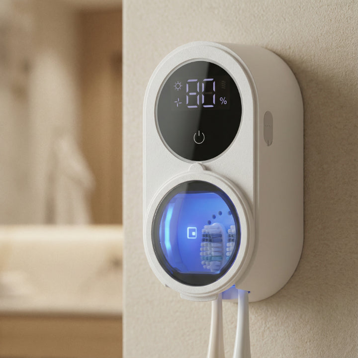 Dualer Zahnbürsten-Sterilisator | Ordnung & Hygiene für Ihr Badezimmer