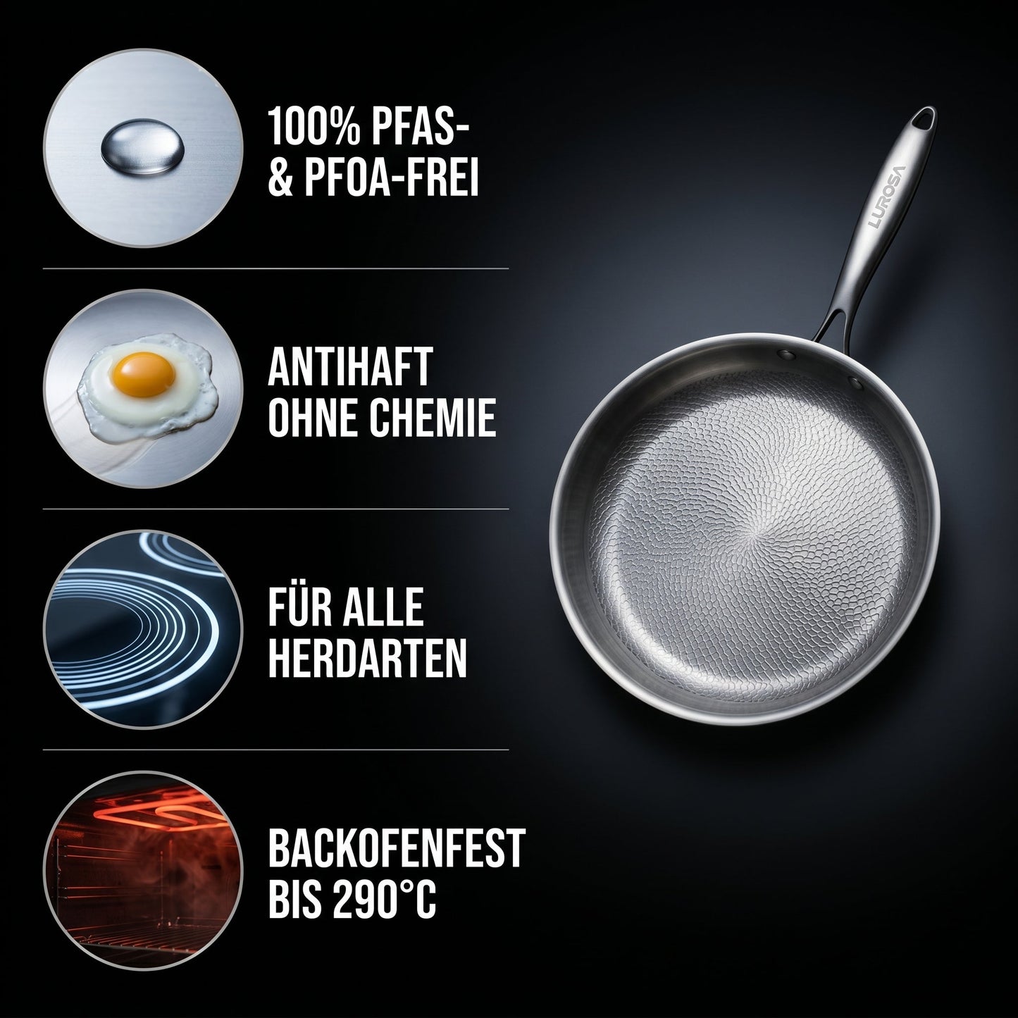 Titanova™ – Antihaftpfanne für einfaches Kochen ohne Anhaften