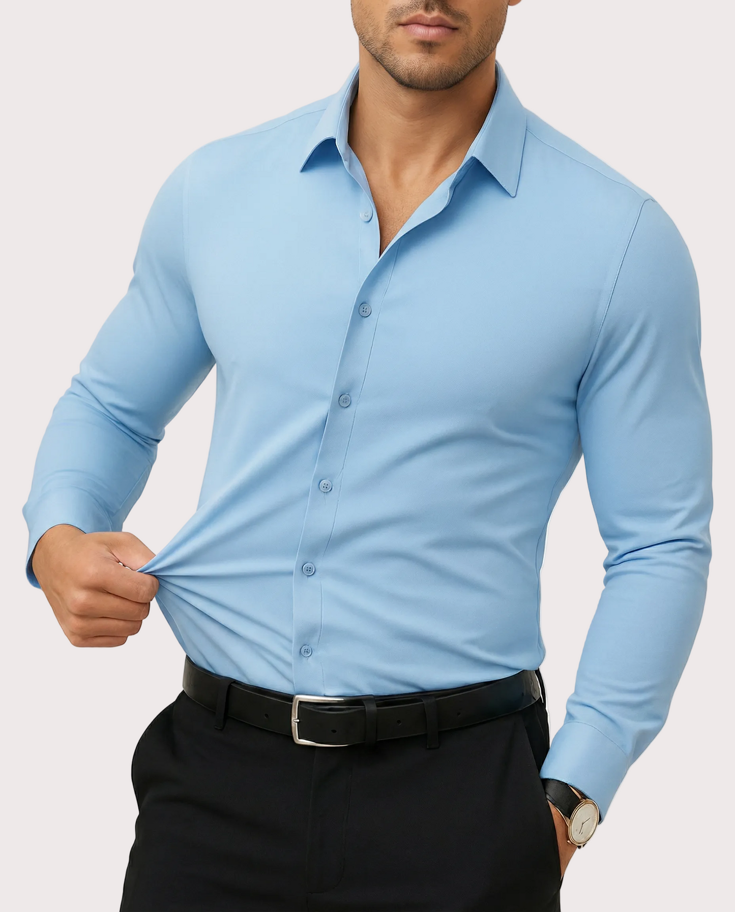 Azzurro Stretch-Hemd