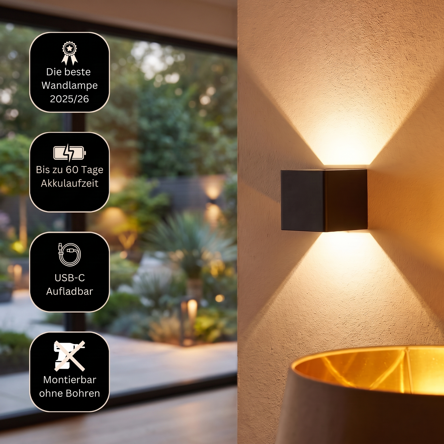 LumiVela™ - Kabellose Wandleuchte ohne Bohren – Elegantes Licht überall