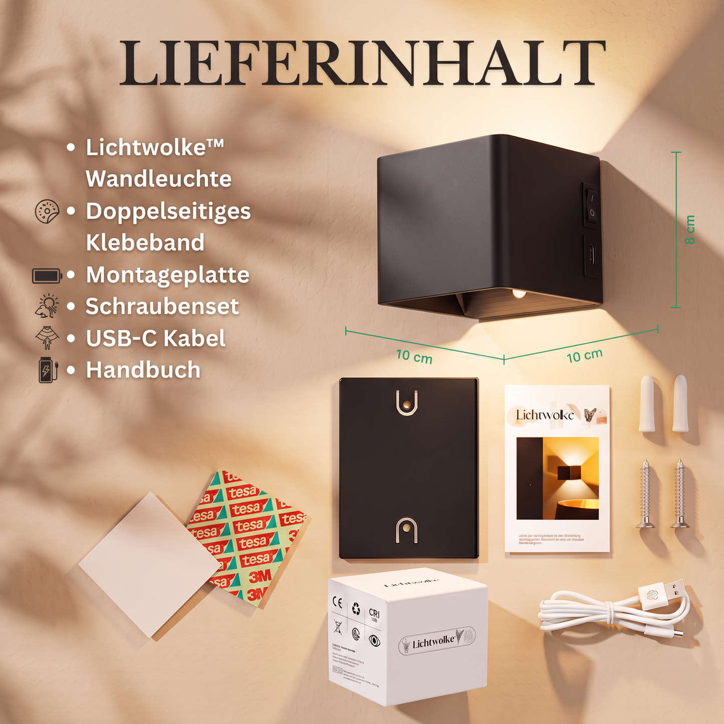 LumiVela™ - Kabellose Wandleuchte ohne Bohren – Elegantes Licht überall