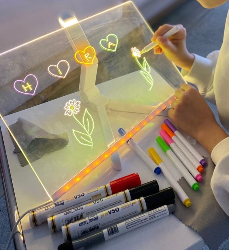 LED-Zeichenbrett in verschiedenen Farben