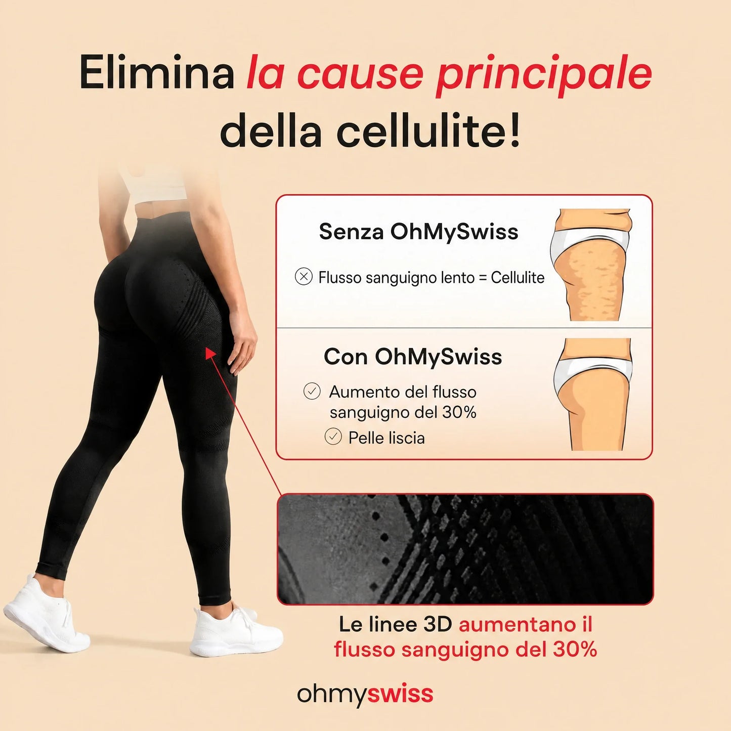 OhMyCurve™ 3D Shaping Leggings für glatte, formende Konturen