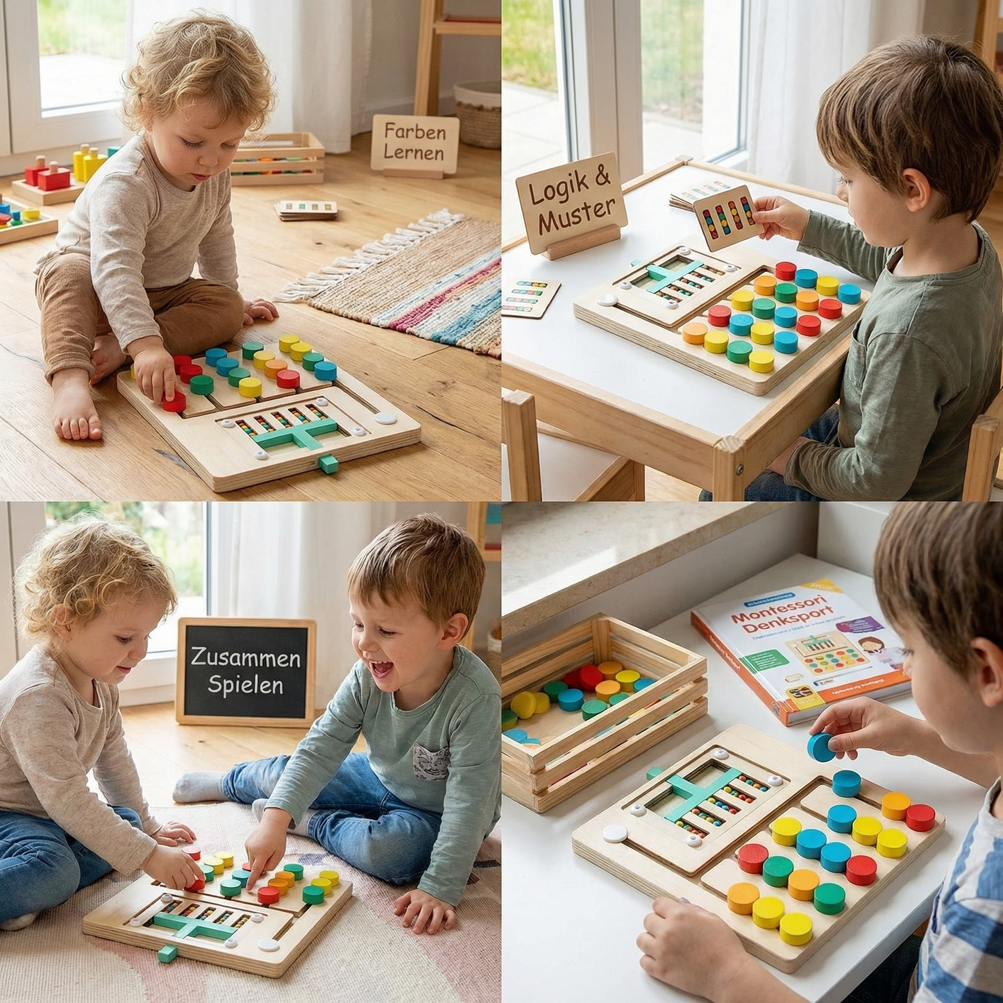 50% RABATT | ColorLogic™ | Montessori Farb- & Logikspiel für konzentriertes Lernen ohne Bildschirm