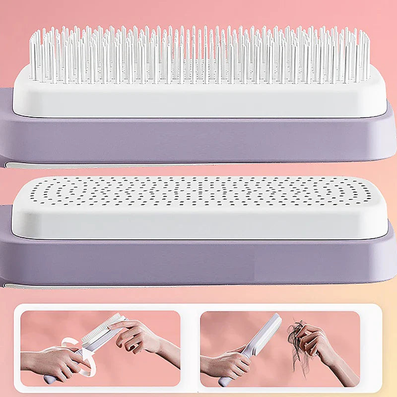 MagicBrush™ | Selbstreinigende Haarbürste für müheloses Entwirren