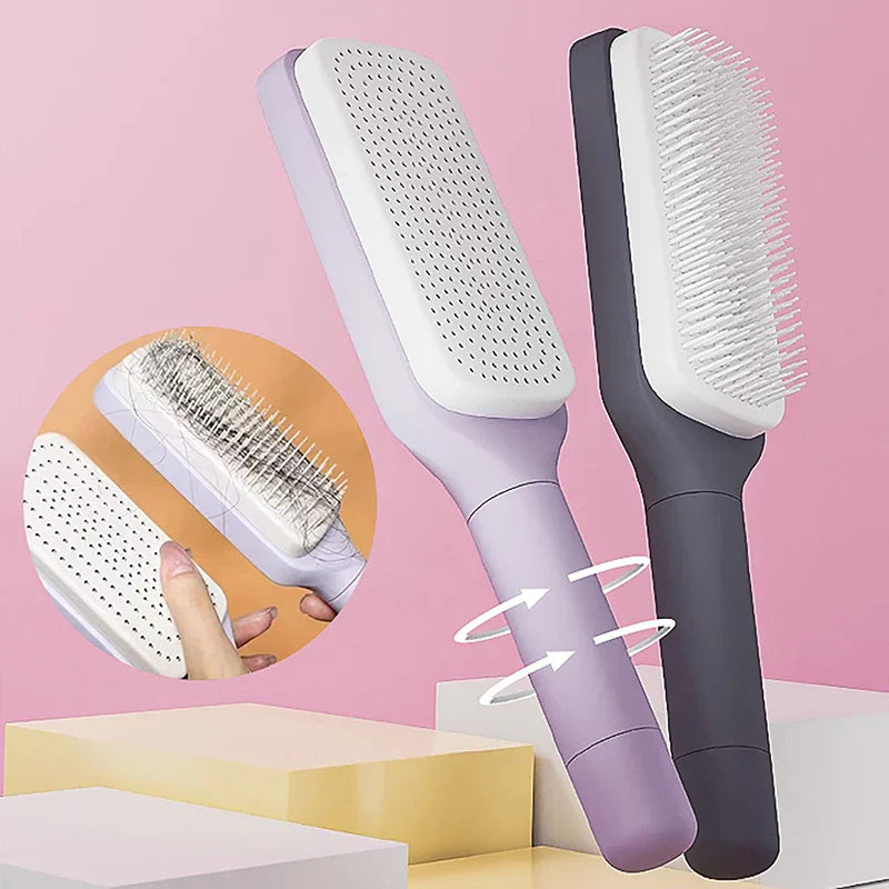 MagicBrush™ | Selbstreinigende Haarbürste für müheloses Entwirren