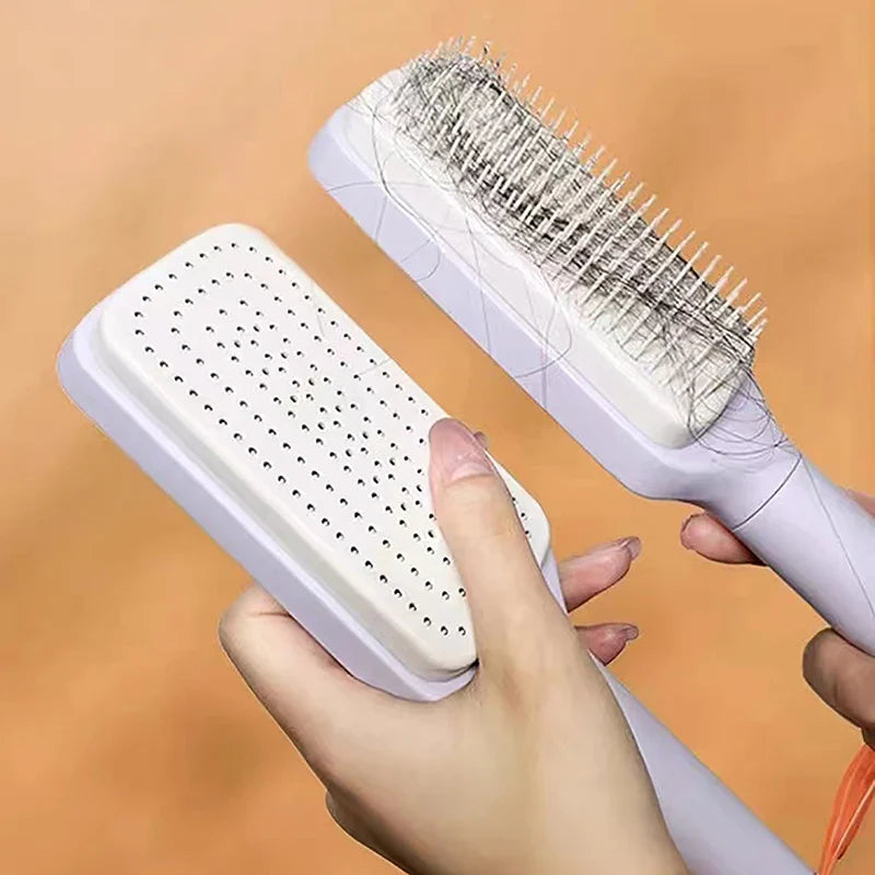MagicBrush™ | Selbstreinigende Haarbürste für müheloses Entwirren
