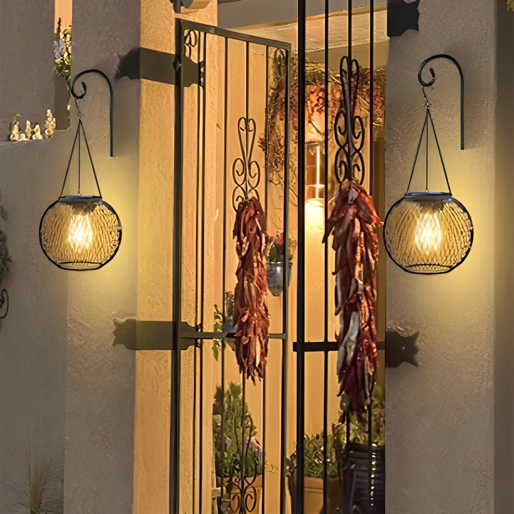 1+1 GRATIS | Solar Gartenlaterne | LED Außenleuchte | Warmweißes Licht | Wetterfest für Terrasse & Garten