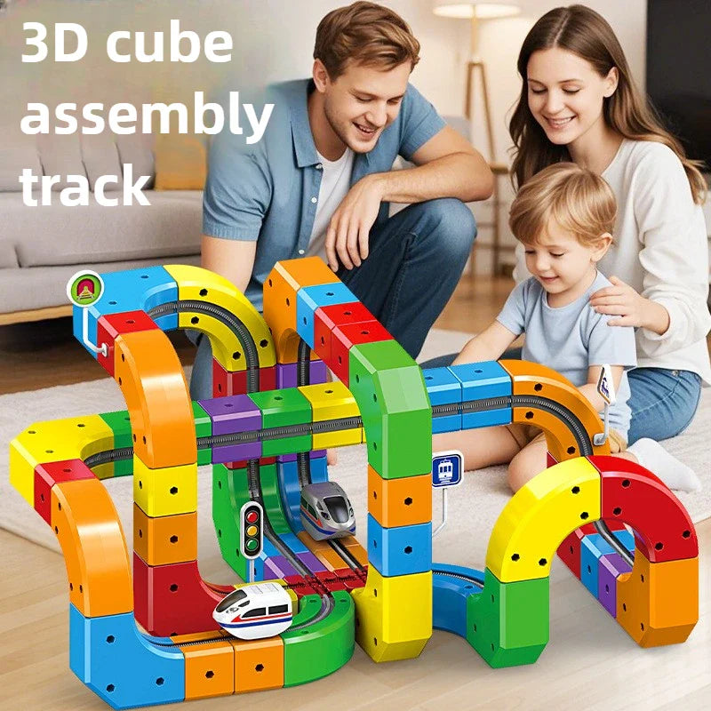 DIY Cube Track – Creatief & Actief | Creatieve DIY Treinbaan