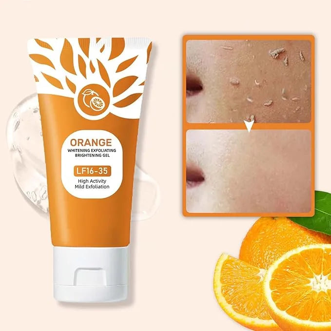 Orangenfarbenes, aufhellendes Peeling-Gel