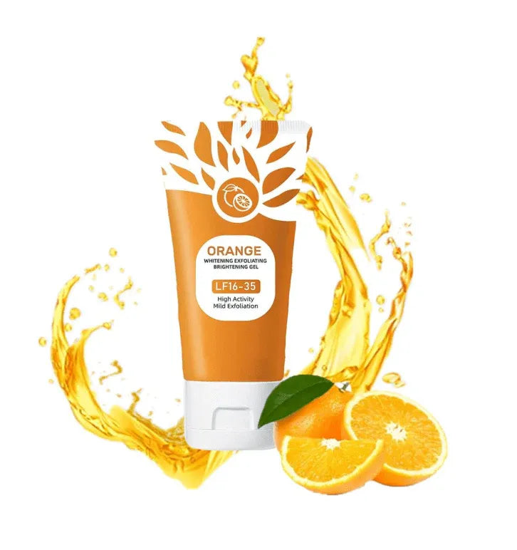 Orangenfarbenes, aufhellendes Peeling-Gel