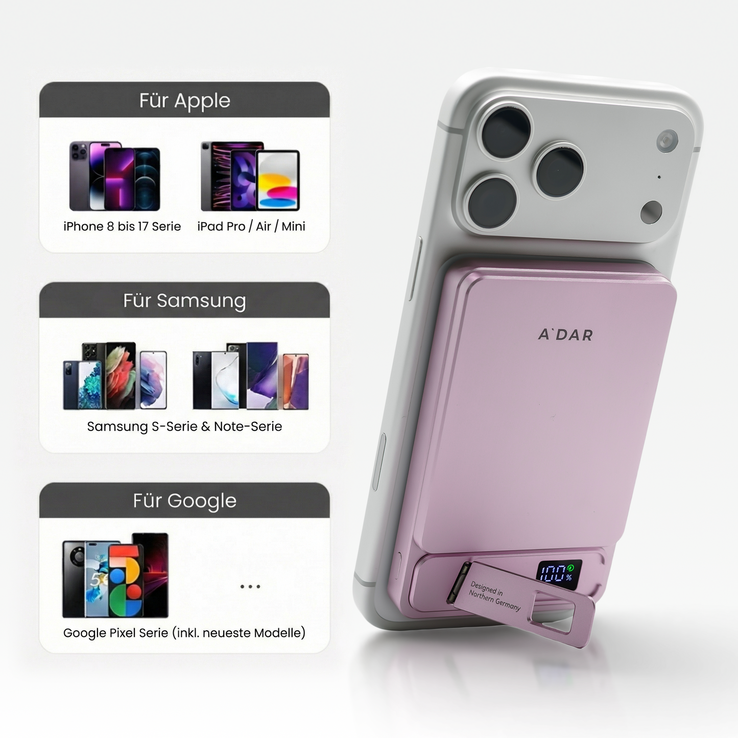 VoltGuard™ Intelligente magnetische Powerbank mit 20-W-Ladeleistung