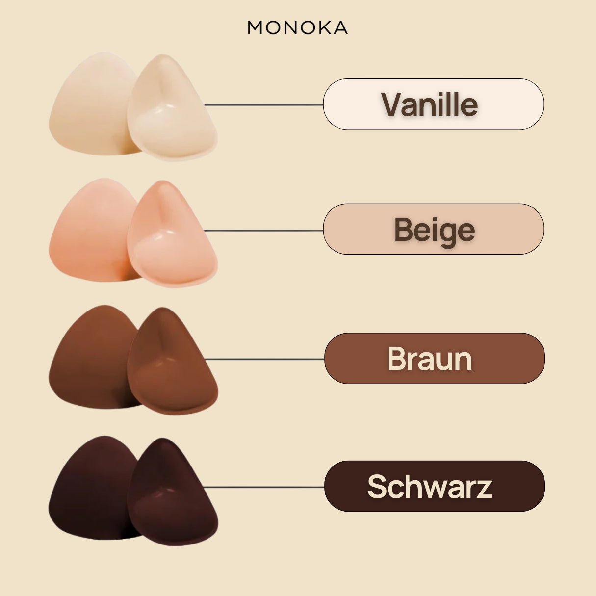 Monoka´s Pushpads™ - 2 Seitig klebende Pushup Nippelcover