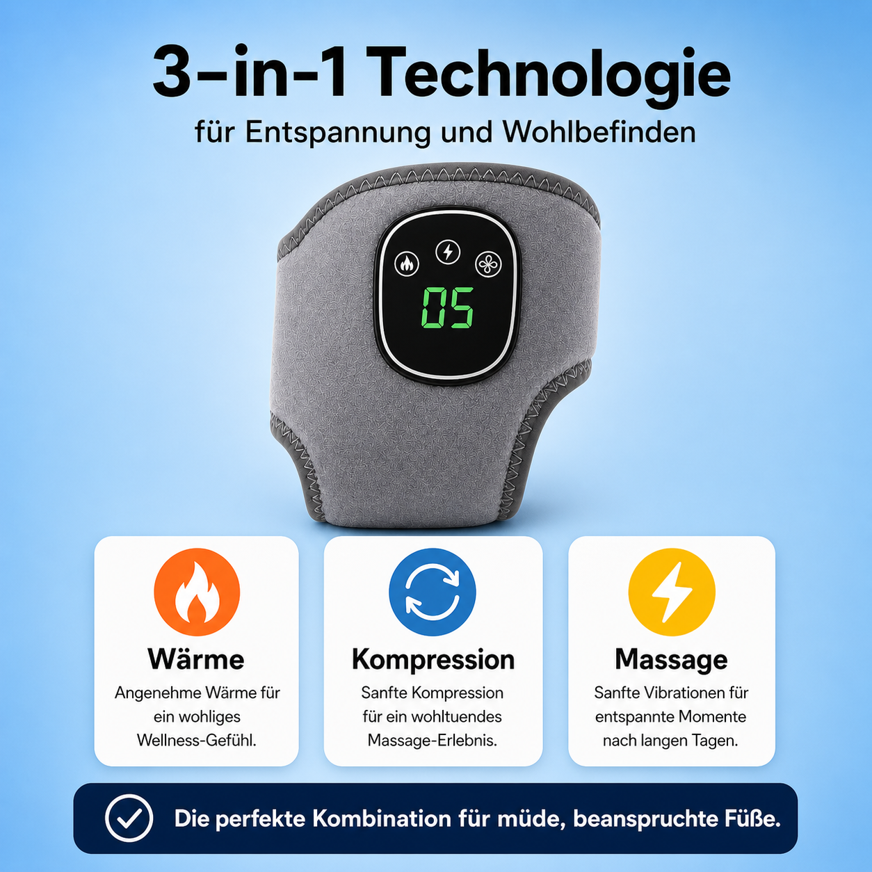 Vital Pulse™ – Beleben Sie müde Füße mit sanfter Wärmetherapie