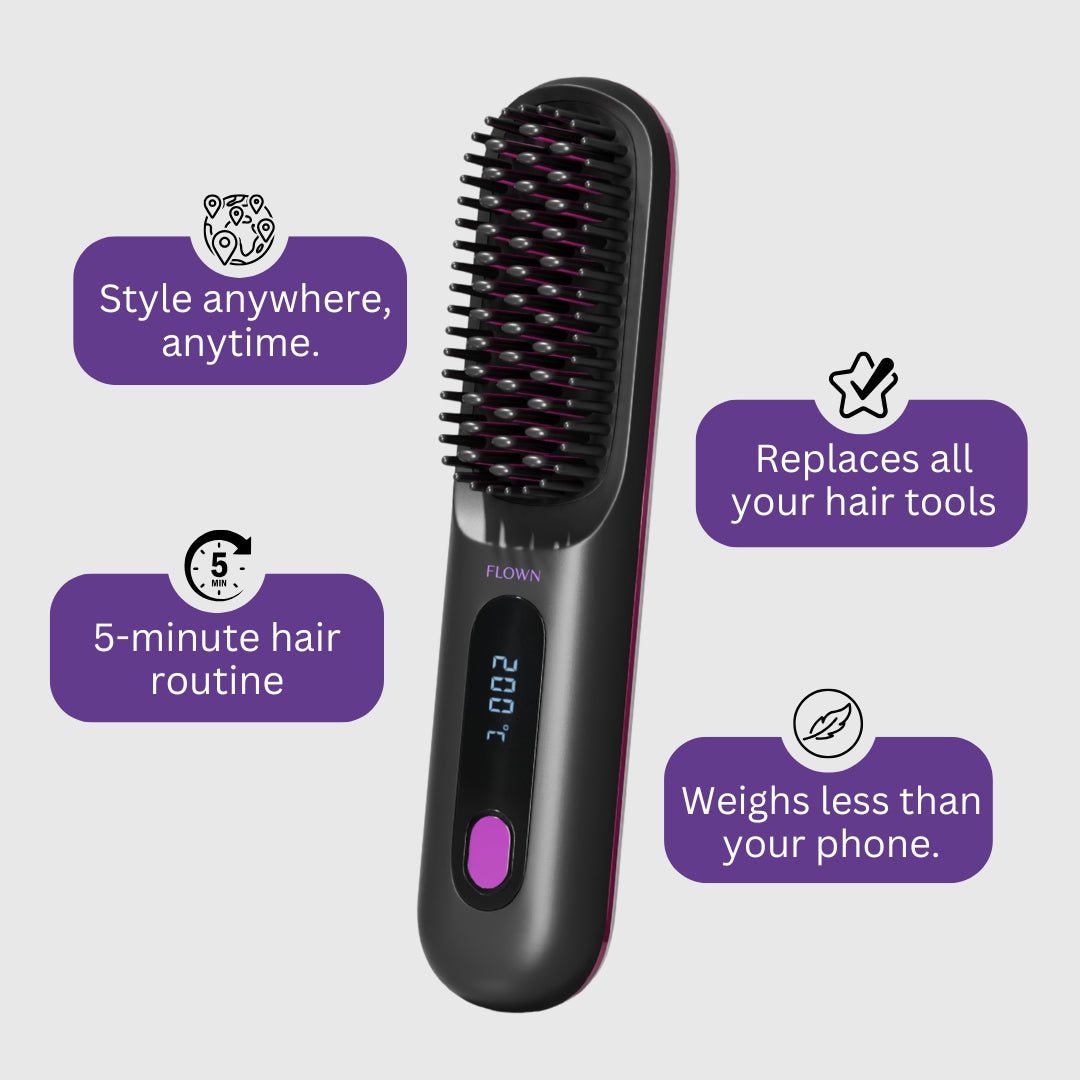 FLOWN (ehemals Numoya Portable Straightener Brush) – GoBrush PRO