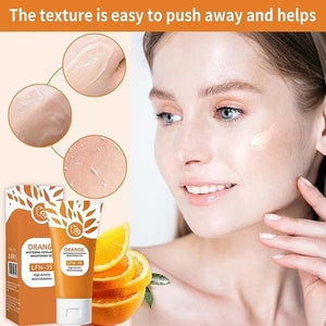 Orangenfarbenes, aufhellendes Peeling-Gel