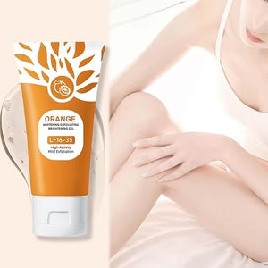 Orangenfarbenes, aufhellendes Peeling-Gel