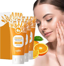 Orangenfarbenes, aufhellendes Peeling-Gel