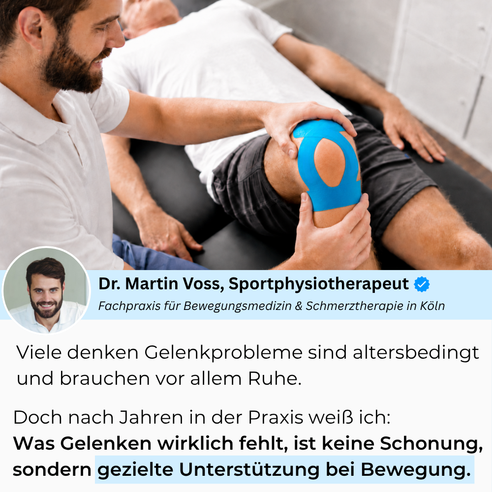 Linderung von Gelenkbeschwerden mit fertig zugeschnittenen TAPEX-Tapes