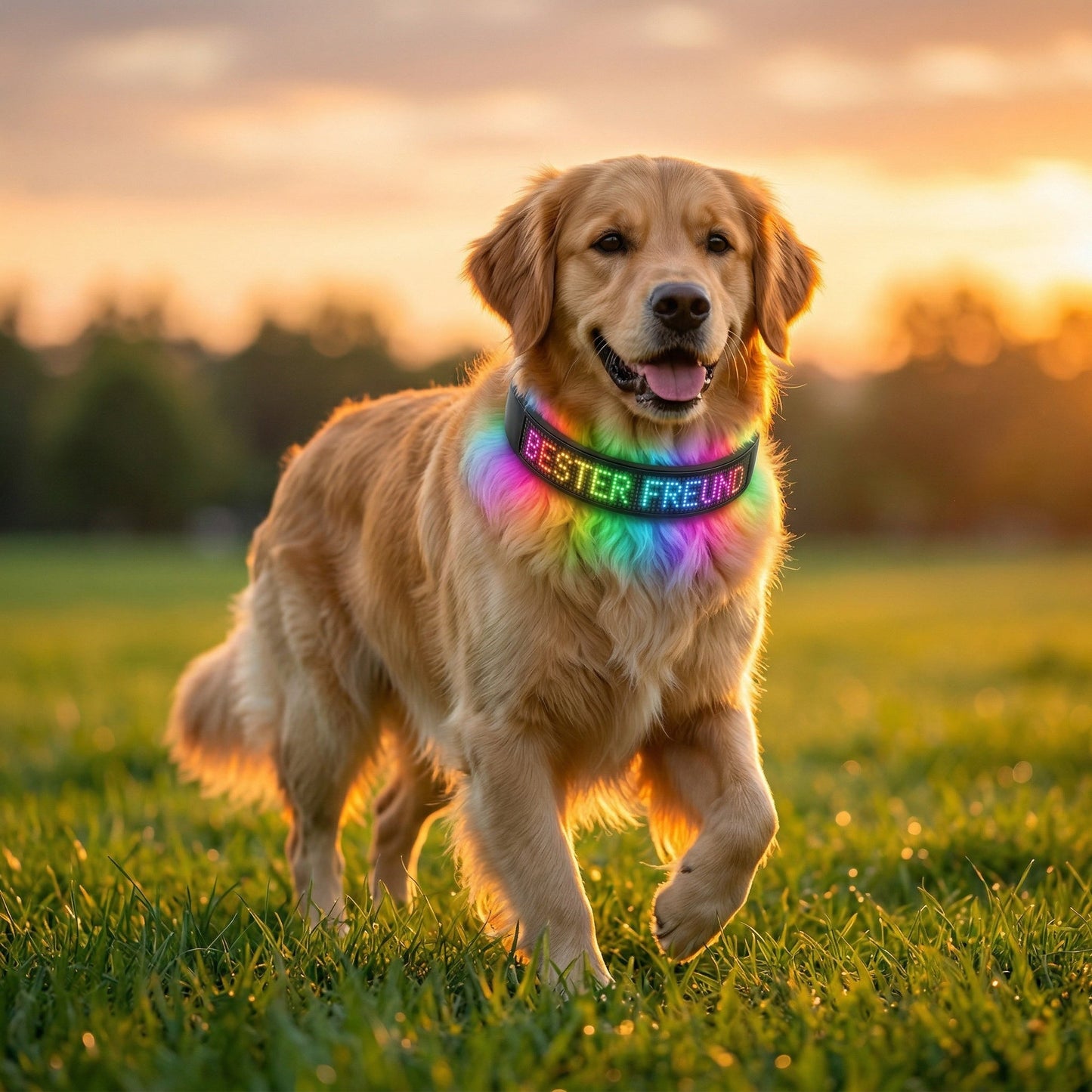 PetFlare LED-Halsband für Hunde – mit Namen & App-Steuerung