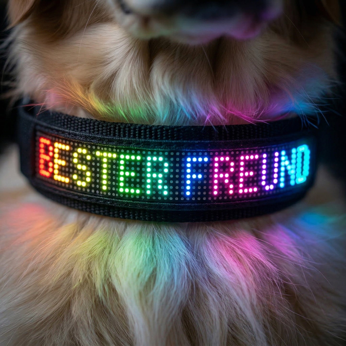 PetFlare LED-Halsband für Hunde – mit Namen & App-Steuerung