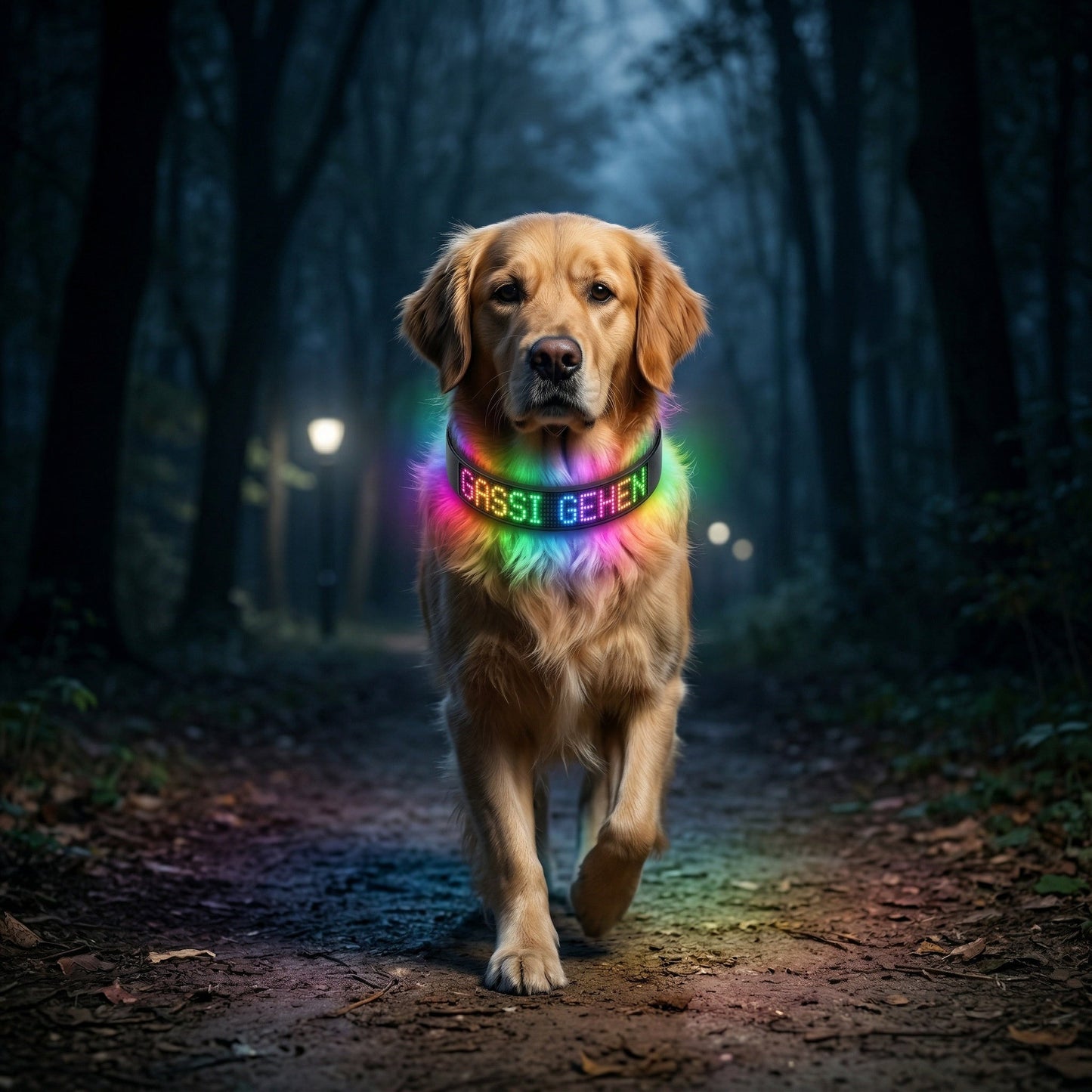 PetFlare LED-Halsband für Hunde – mit Namen & App-Steuerung