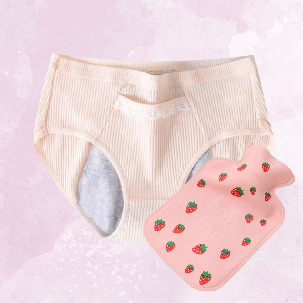 ComfortFlow | Menstruationsunterwäsche (inkl. Mini Wärmeflasche)