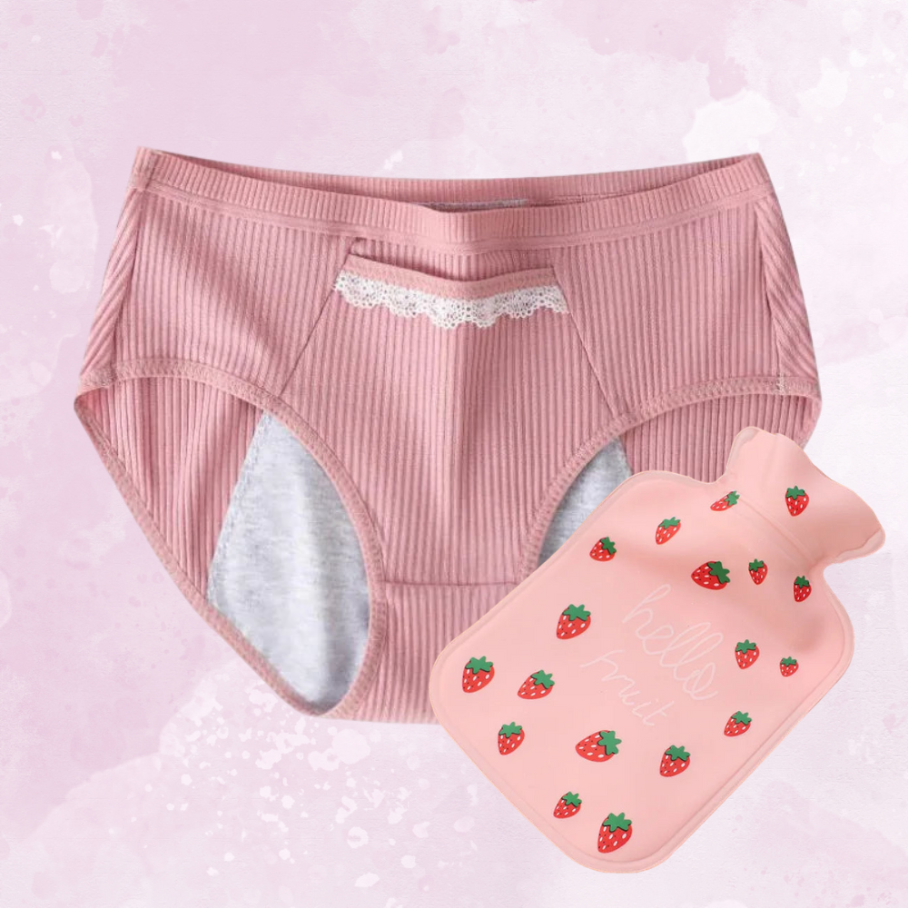 ComfortFlow | Menstruationsunterwäsche (inkl. Mini Wärmeflasche)