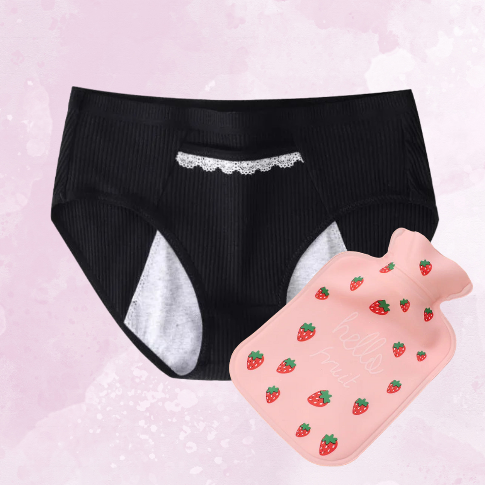 ComfortFlow | Menstruationsunterwäsche (inkl. Mini Wärmeflasche)