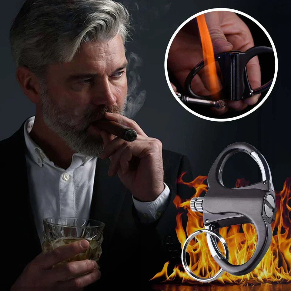 1+1 GRATIS | FlameLatch™ | 2-in-1 Schlüsselanhänger mit Outdoor-Zünder | windfest & nachfüllbar
