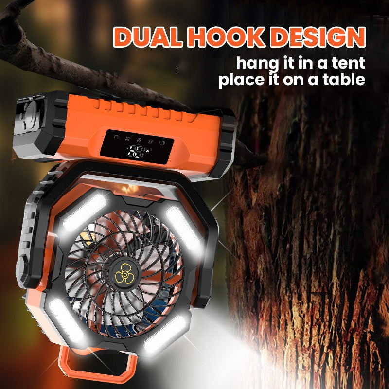 TranquilBreeze™ | Tragbarer oszillierender Ventilator mit Fernbedienung