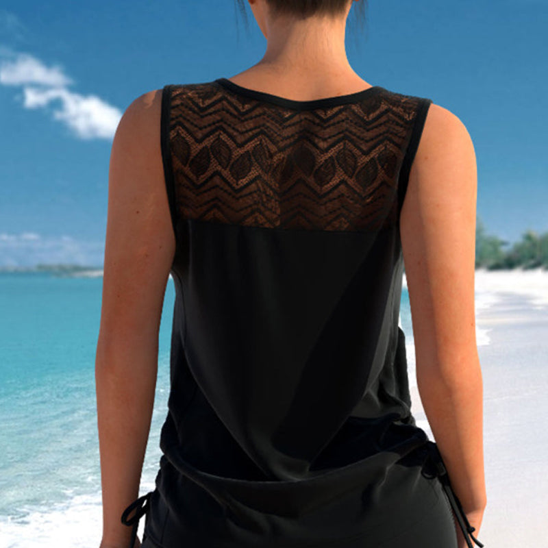 Trendige Bademode für den Sommer 2026 | Bedruckter zweiteiliger Tankini-Badeanzug für Damen