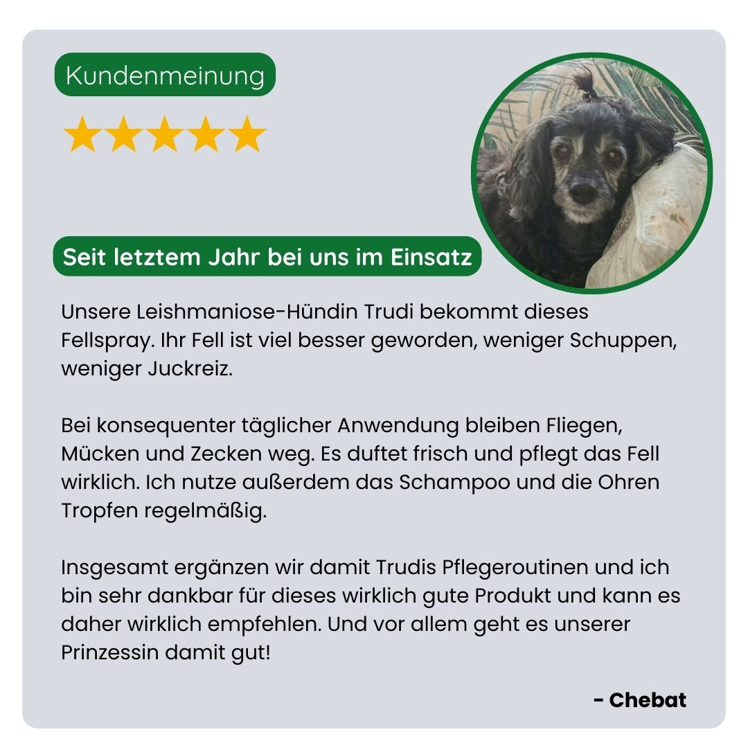 PetRelief™ Anti-Juckreiz-Set unterstützt auf natürliche Weise eine gesunde Haut