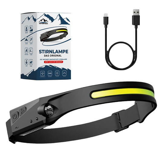 1 + 1 GRATIS | LumiWave | 230° Sensor Stirnlampe für maximale Sicht