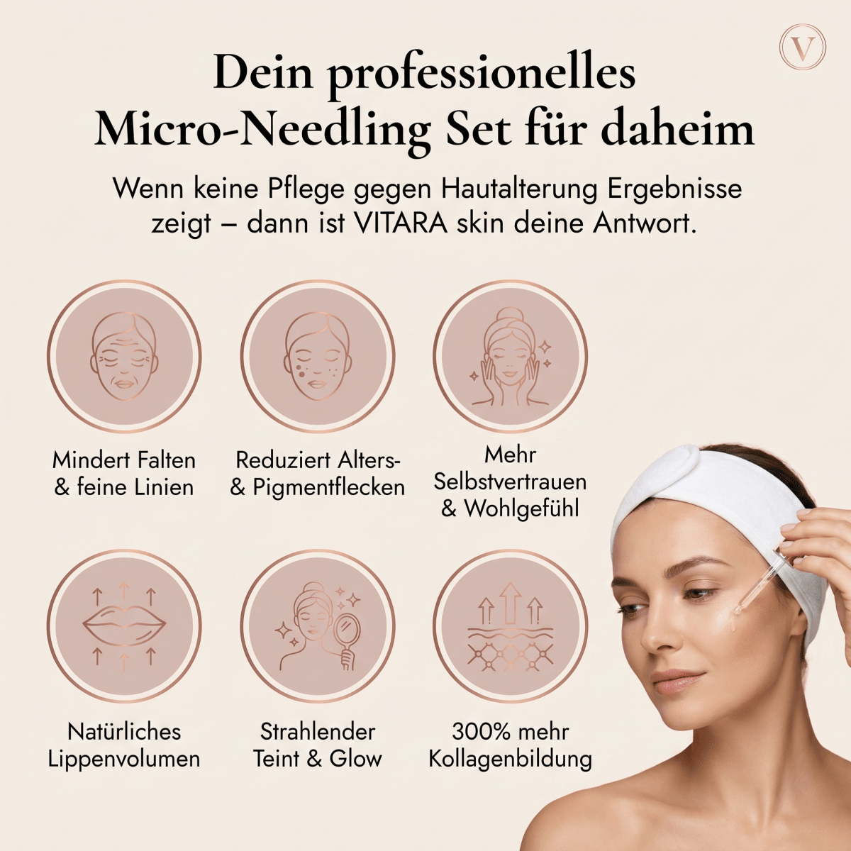 Anti-Falten-Starterset - VITARA Micro-Needling Infusion für zu Hause